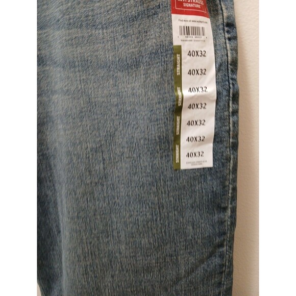 Signature by Levi Strauss & Co. Men’s Straight Leg Relaxed Jeans Size 40x32 New - Picture 8 of 16